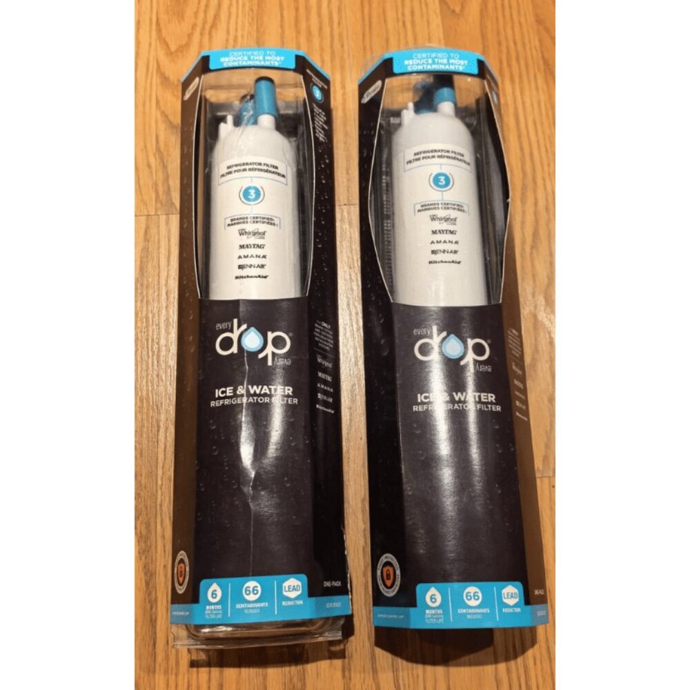 2 Pack EveryDrop Ice and Refrigerator Water Filter 3
